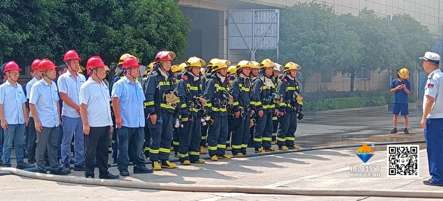 PP电子起劲配合消防联合演练，共筑清静生产防地